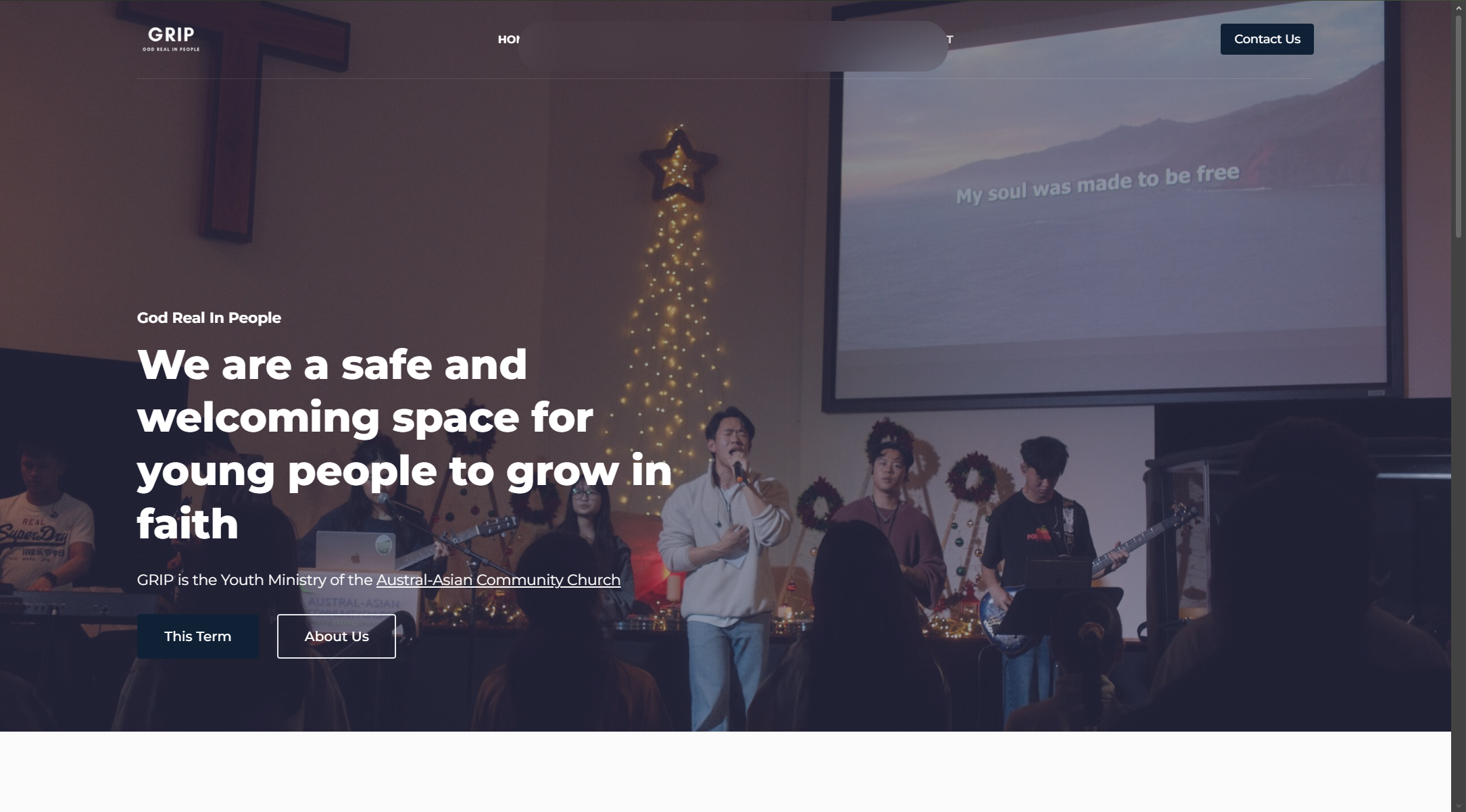 GRIP Youth website screenshot
